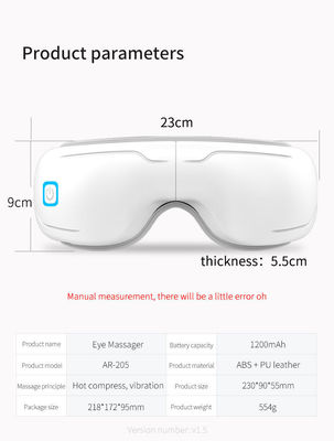 Personalisierte Lable Logo Hot Compress Augenmassage Maschine für intelligente elektrische Augenmassage