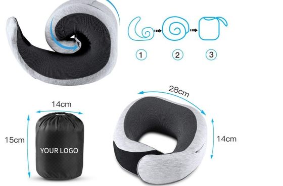 Memory Foam Augenmaske und Nackenauflage Kissen Set Portable Kühlung U Design Reisekissen