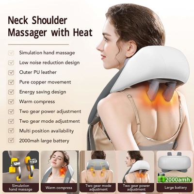 Halsmassage-Apparat U-Form Shiatsu Kniebeugen Rücken Müdigkeit Halsheizung Entspannung