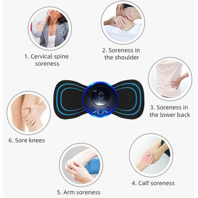 Schwarze Handbedienung Portable Design 4 Köpfe Hals Massage Auto Kissen Massager Hals