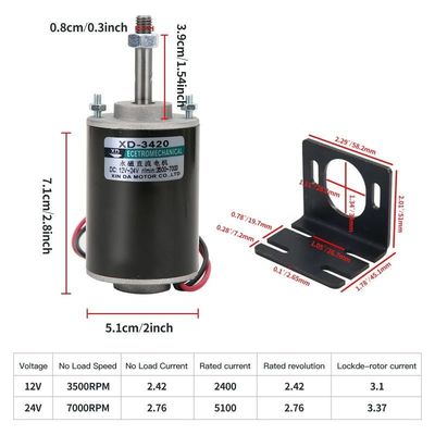 Brush-Kommutationsmotor mit hohem Drehmoment, Permanentmagnetmotor 30W 12V/24V