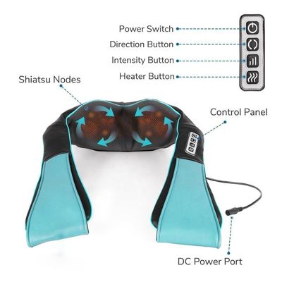 25W elektrische Vollkörper-Tiefe-Knie-Kissen-Massage Shiatsu Rücken Schulter-Hals-Massager mit Hitze