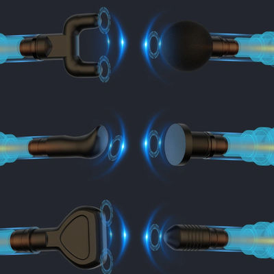 Körpermassage Mini-Muskelmassagepistole mit 6 Massageköpfen und Timing Control-Funktion