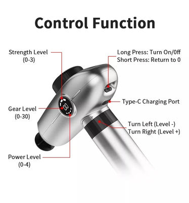 LCD-Bildschirm-Massagegerät Vibration 30 Geschwindigkeit Mini-Massage-Pistole für Ganzkörper-Relaxation