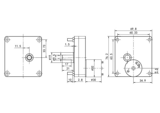 28mm 24v 7,73W Silbergetriebe Motor Hochdrehmoment Bürstengetriebe Gleichstrommotor für die Anpassung