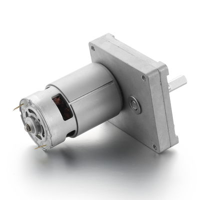 Silberner 42mm Hochdrehmoment Quadrat Spur Getriebe Gleichstrommotor 12V 24V 21,1W Bürsten Gleichstromgetriebe