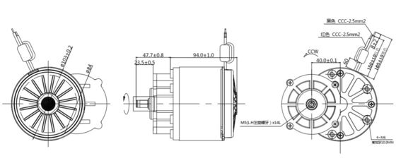 24V 250W/350W hohes Drehmoment 101mm Getriebe Gleichspannung Elektromotor Maschine notwendig