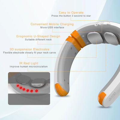 Intelligentes Nacken-Lift-Massage-Gerät mit doppelten Händen LED-Heizung und EMS 1kg Anpassung