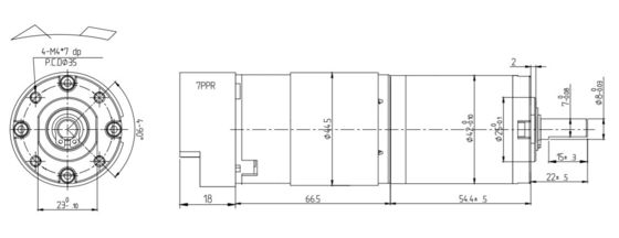 Dauermagnet 42mm 10,4w Brushed Gleichstrommotor für Hochleistungs-Planetenräder 12v 24v