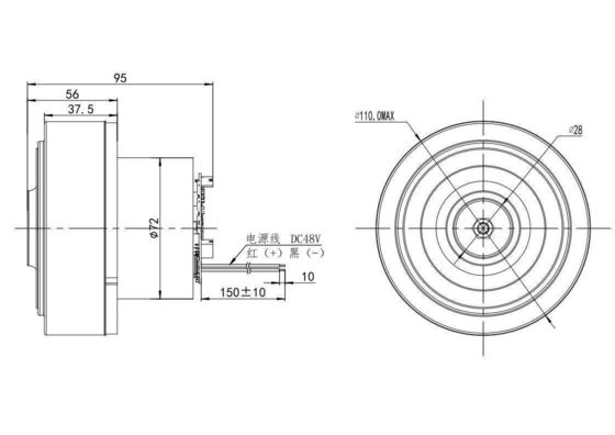 110 mm Durchmesser IE 1 40000rpm 58w 220v Gleichstrommotor für Laufband Laufband