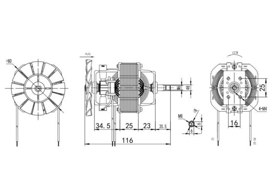 Hochgeschwindigkeit 110-220VAC Einphasige Wechselstromlaufbandmotor mit Gewindewelle zu erschwinglichen Preisen
