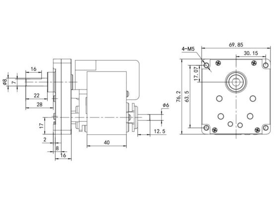 Hochdrehmoment 61mm 2500rpm 3000rpm 50/60Hz Laufbandmotor mit geringem Lärm und Einphasen