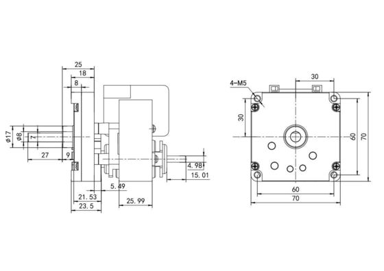 Laufbandmotor Hochdrehmoment Niedriggeräusch 110V 61mm Wechselstrommotor mit D-Welle