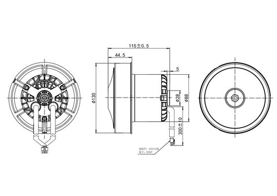 80 Watt Mini-Elektromotor mit Bürstenumwandlung für Waschmaschinen und automatische Türen