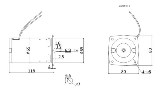 208-230 / 240 V Wechselstrom Universalmotor 100W 50/60Hz 10000rpm Hochgeschwindigkeits 65mm Laufband Maschine