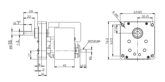 Hochgeschwindigkeit 240V 10W/30W Schattenpollaufband Wechselstrommotor 3000rpm 50Hz/60Hz Geräuscharm