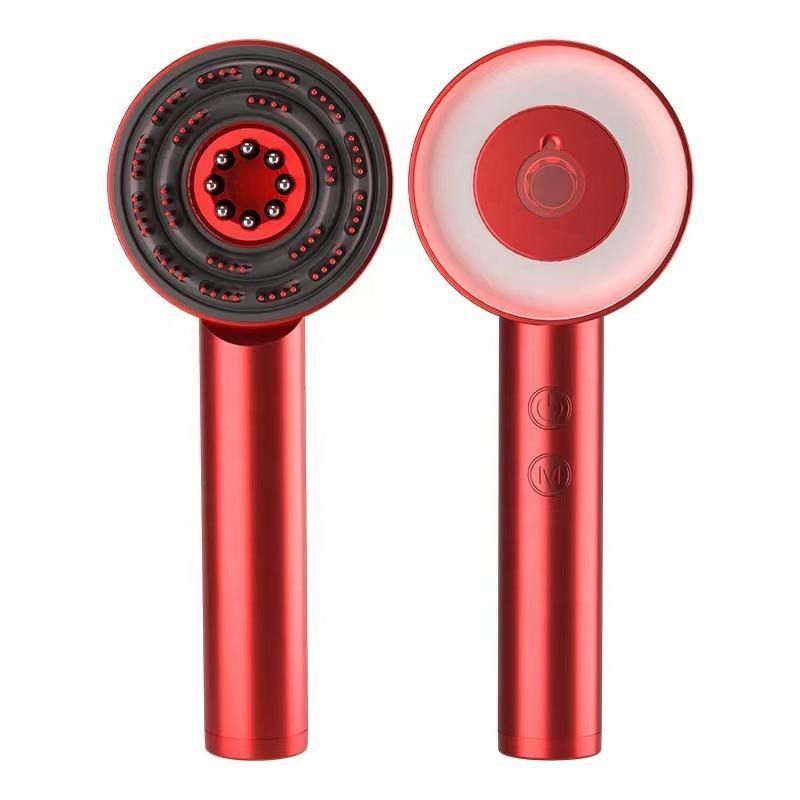 Rot-Silber-Lichttherapie-Vibrationsmassageapparate für Haarwachstum und Kopfhautgesundheit