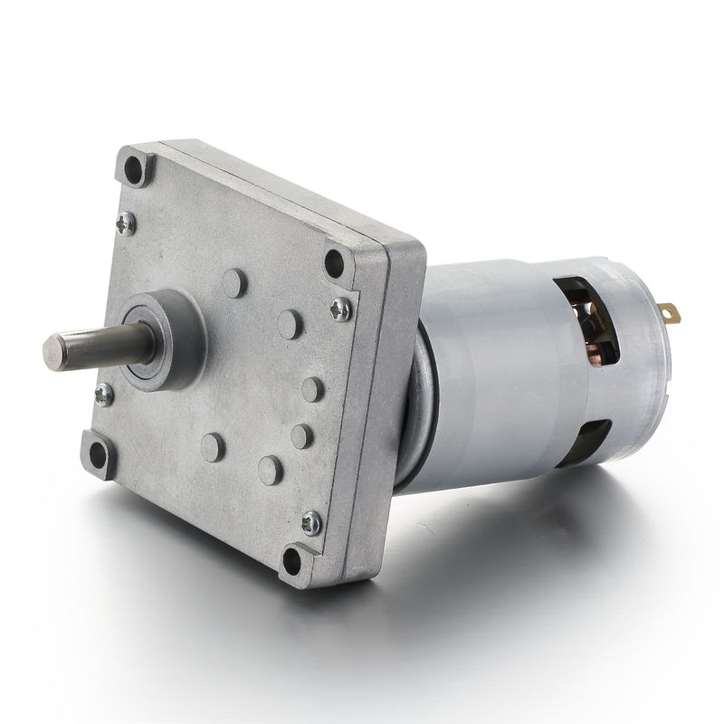 Silberner 42mm Hochdrehmoment Quadrat Spur Getriebe Gleichstrommotor 12V 24V 21,1W Bürsten Gleichstromgetriebe
