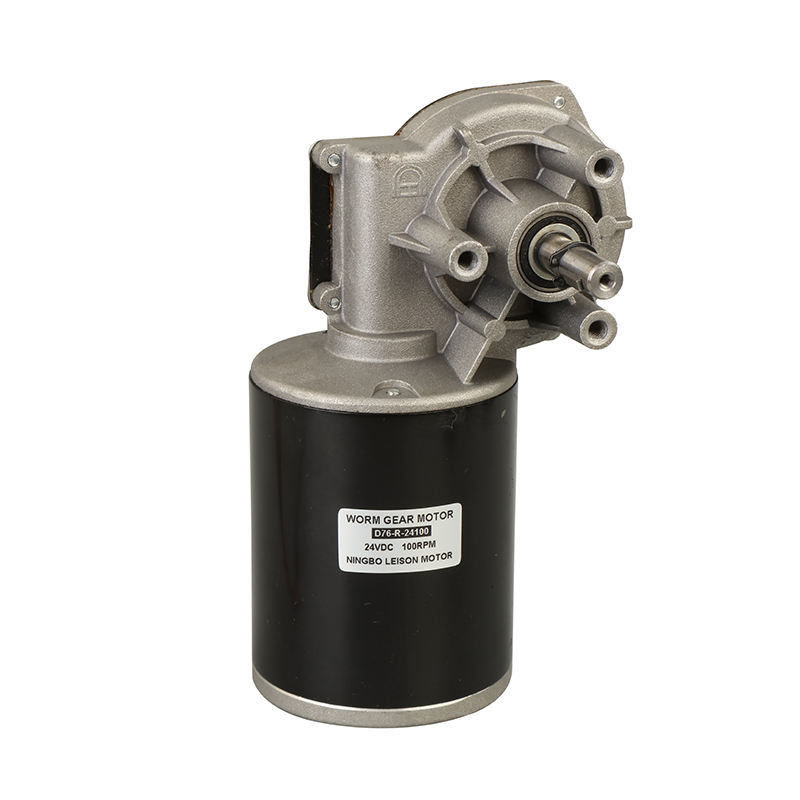 76MM 12V Gleichspannungsgetriebe Motor 200W Richtigwinkelwelle 80RPM 90 Grad Wurmgetriebe